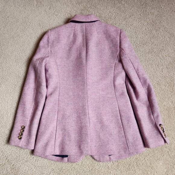 Parke Blazer In English Herringbone Wool 0 Mauve Pink Lavender - Picture 10 of 13
